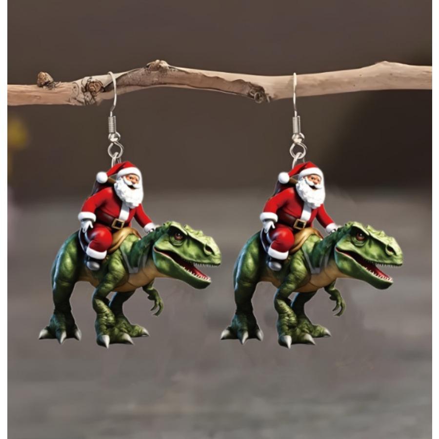Cross-border Hot Sale Santa Series Earrings Fun Christmas Day Atmosphere Cartoon Santa Earrings