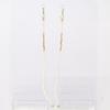 MIZUKI [Beautiful Condition] 14K Cut Beads/Pearl Long earring Yellow GoldUsed