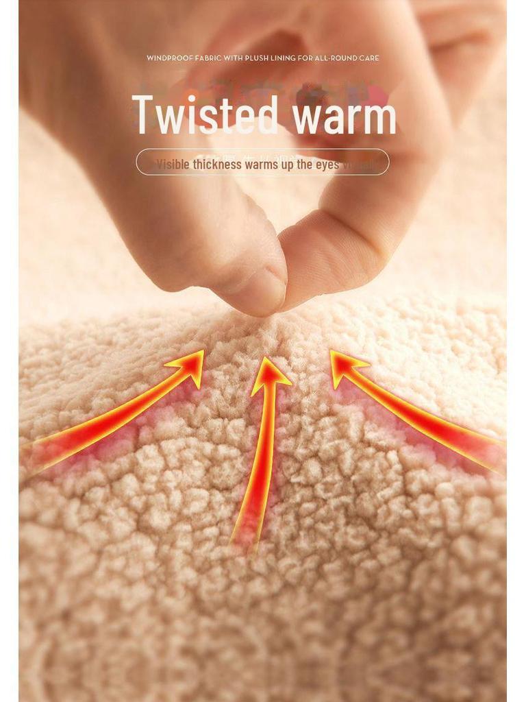 2024 Men's Thick Plush Lambskin Stand Collar Sweater Jacket