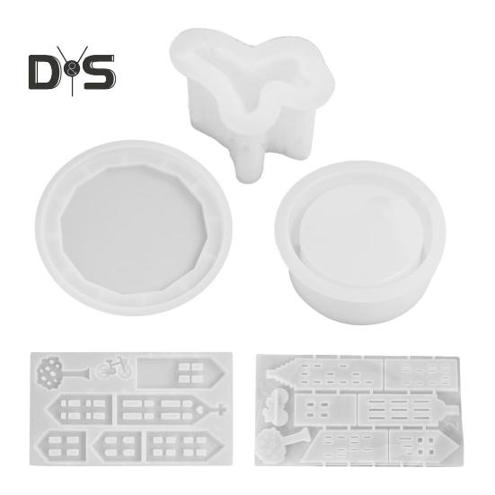 Formă de Silicon Casă Suport Lumânare Rășină Cristal Formă DIY Decor Acasă Gips Ciment Formă Suport Lumânare Formă de Silicon pentru Meșteșuguri din Rășină Ornamente Cadou