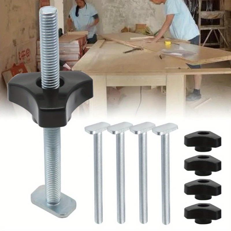 1PC T Bolt Knob Kit T Screw and Plastic Knob Nut Jig Screw Fixture for Workbench T-Slot Use with 1/4" and Universal T-Track