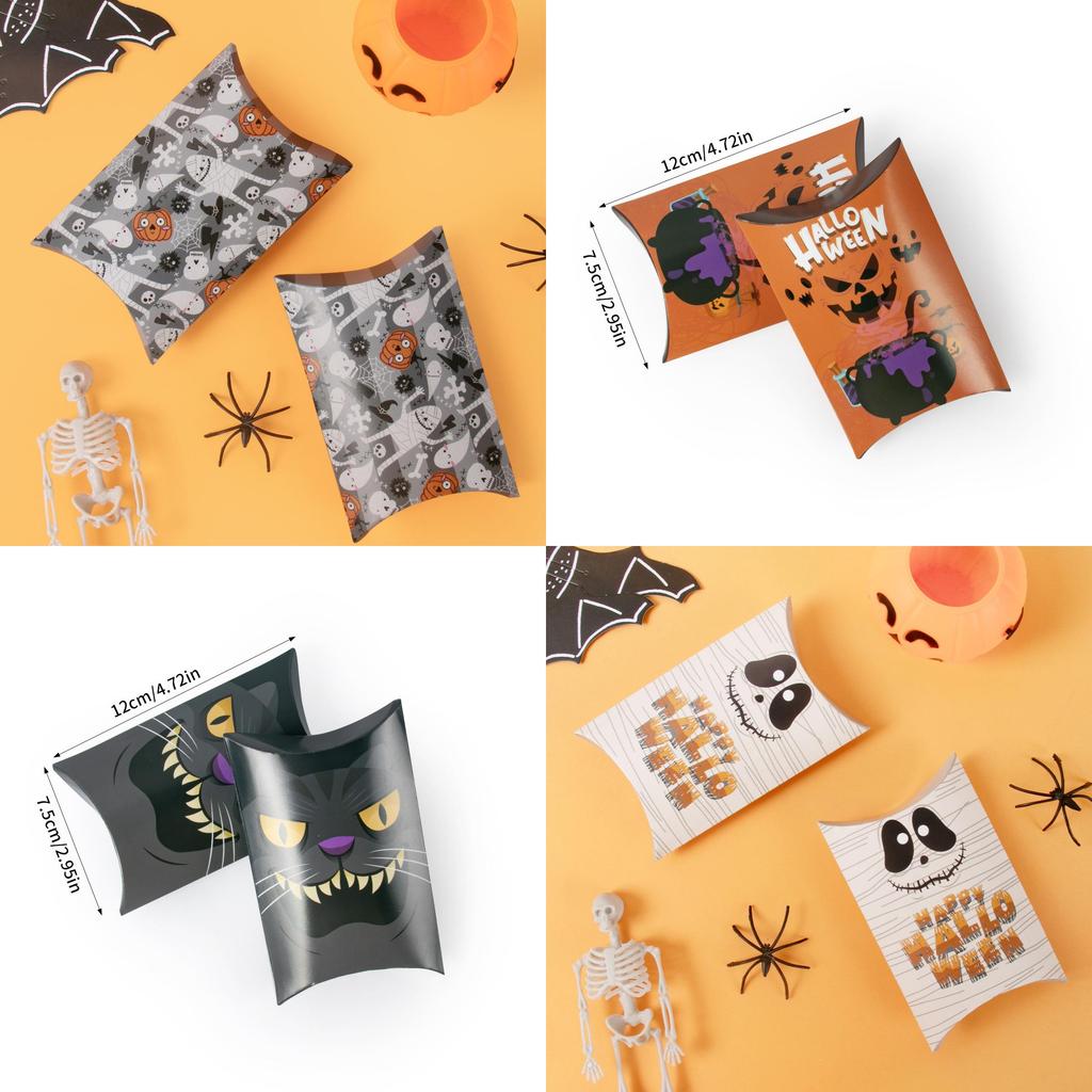Halloween Party Paper Box With Fun Cartoon Style For Trick Or Treating Supplies
