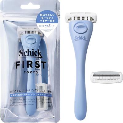 Schick Schick First Shaving Holder Blade 1 Replacement Ocean Blue Shaving Razor (with + Blade)