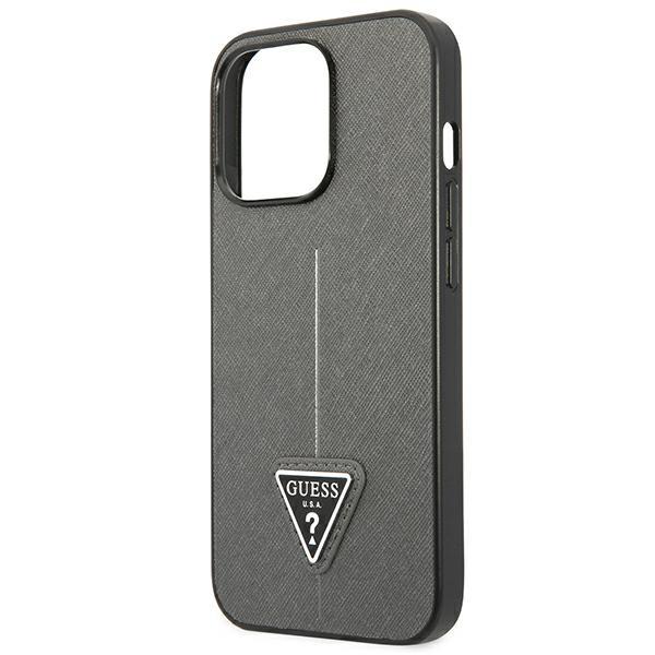 Guess Guhcp13Xpsatlg Iphone 13 Pro Max6,7 Srebrny/Silver Hardcase Saffianotriangle Logo