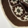 Summer Sunproof Crochet Bucket Hat Ladies Spring Commute Camping Fisherman Cap with Flower Pattern for Girlfriend