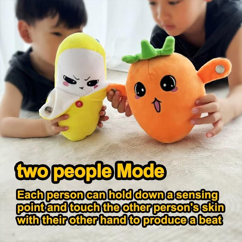 Kids Banana Fruit Induction Beat Toy Creative Music Dolls Kawaii Parent-Child Toys Sensory Party Game Collectible Toy Gift