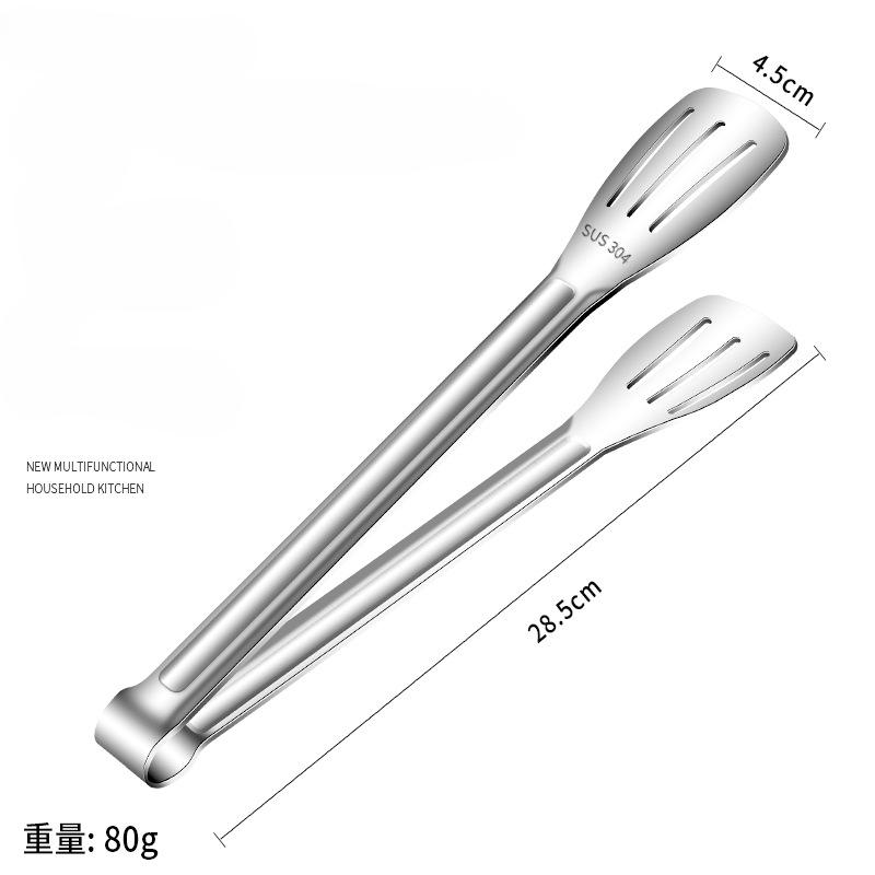 Food Tongs Stainless Steel Kitchen Tongs Meat Salad Steak Food Clip Long Handle Non-slip BBQ Cooking Tongs Kitchen Utensils