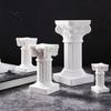 Decoration Roman Pillar Candle Holder Mini Greek Column Stand Resin White Portable Decor Candlestick for Wedding Banquet Home Table Centerpiece Photo