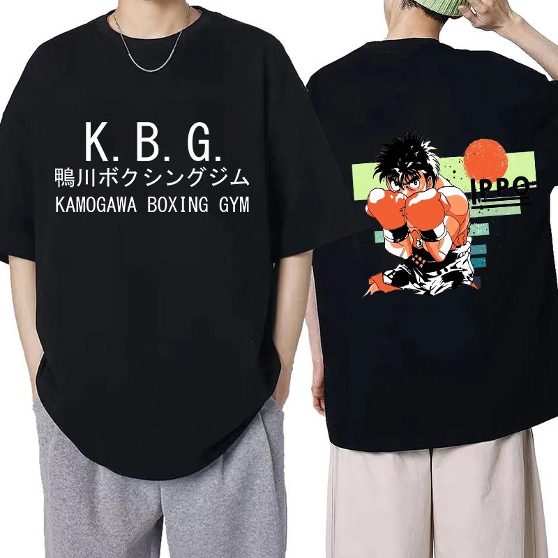 Hajime No Ippo Hip Hop Size TShirt Anime Harajuku Tee Tops Men Women Makunouchi Takamura T-Shirt KGB Y2k Manga Tshirt Clothes