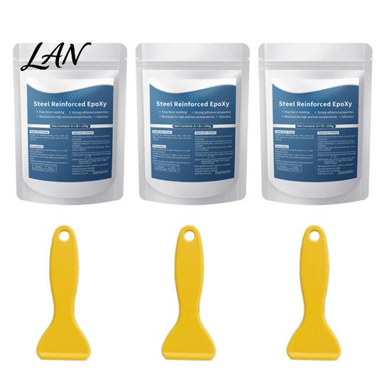 Home Improvement Repair Kit Steel Reinforced Epoxy Putty, Waterproof Heat-Resistant Putty Kit, All Purpose Filler Plastic Wood Adhesive AB Clay 3 Sets
