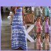 Women Summer Casual Long Maxi Dress With Fashionable Print For Beach Outings