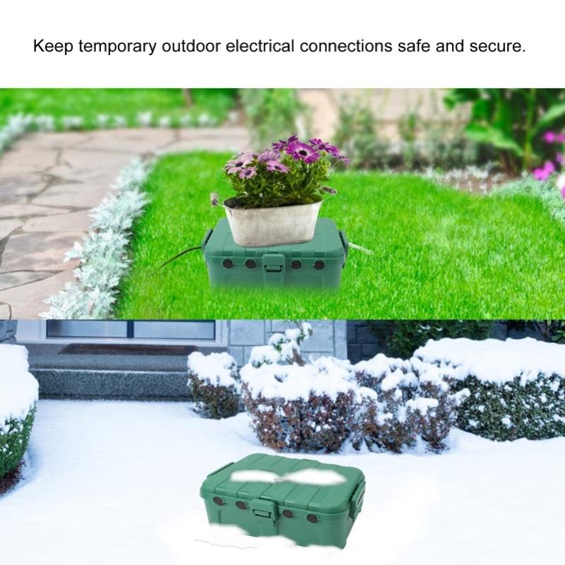 Puszka przyłączeniowa do kabli IP54 Wodoodporna Kwadratowa Dużej Pojemności Zewnętrzna Skrzynka Elektryczna Obudowa Przewodu Zasilającego Zielona