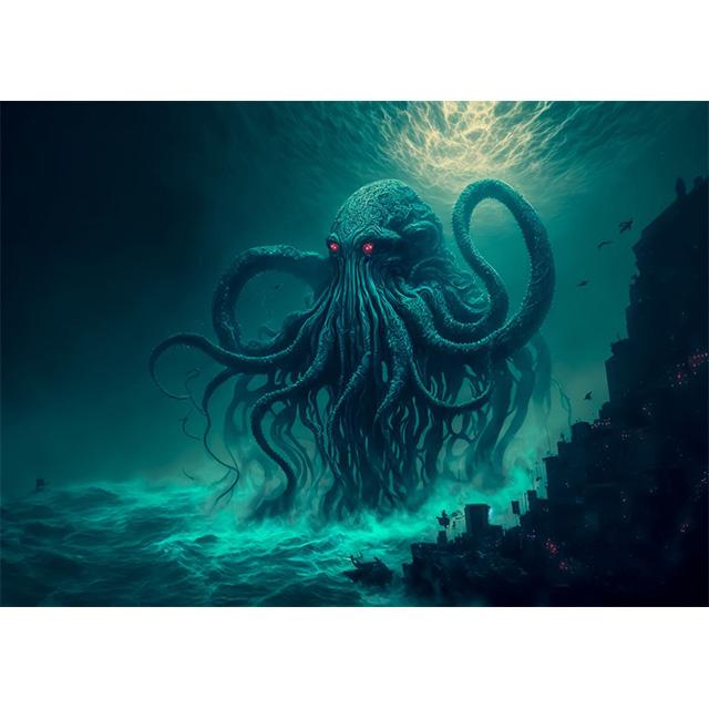 Cthulhu Mythos Abstract Outer God Prints Poster Canvas Painting Modern Wall Art Pictures for Living Room Bedroom Home Decoration