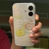 Transparent Green Apple Cat Case for Apple 17 Pro Max/16/15/14/13 Pro
