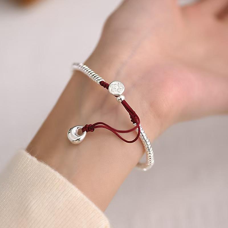Jewelry New Entangled Bracelet New Chinese-style Male and Female Couples Model Life Few Taels Red Rope Hand