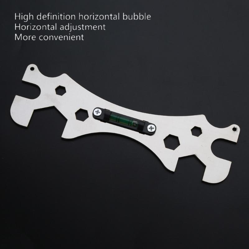 Curved Level Ruler Special Wrench for Shower Bathroom Distance Measuring Ruler for Shower Faucet Bathroom Maintenance