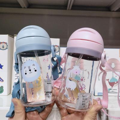 Portable Children's Anti-Choke Sippy Cup - Plastic Straw Cup for Kindergarten