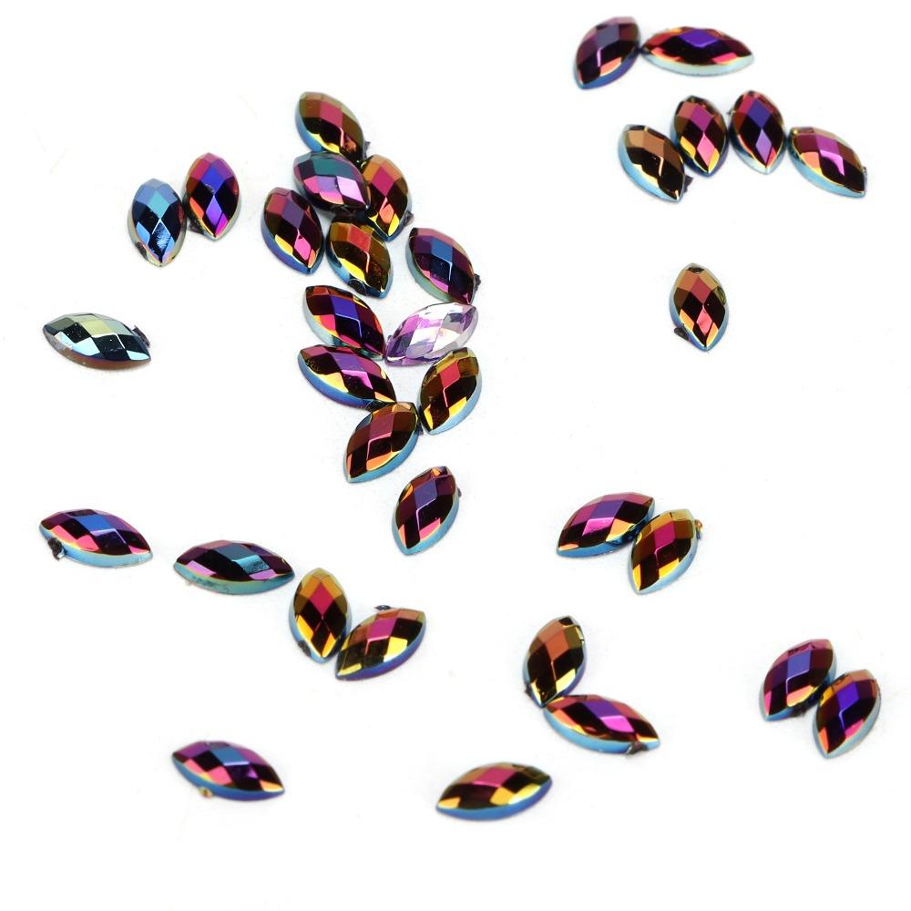 1000PCS Flatback Flatback Rhinestones AB Glass Rhinestones  Handicraft Decoration