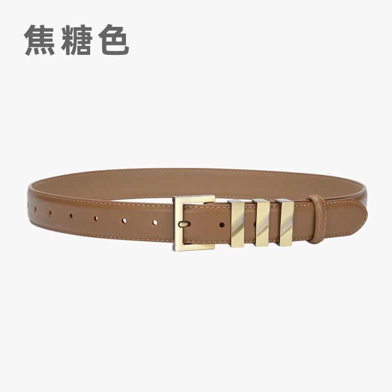 Women'S Belt Retro Pin Buckle Belt With Denim Suit Skirt Belt Simple