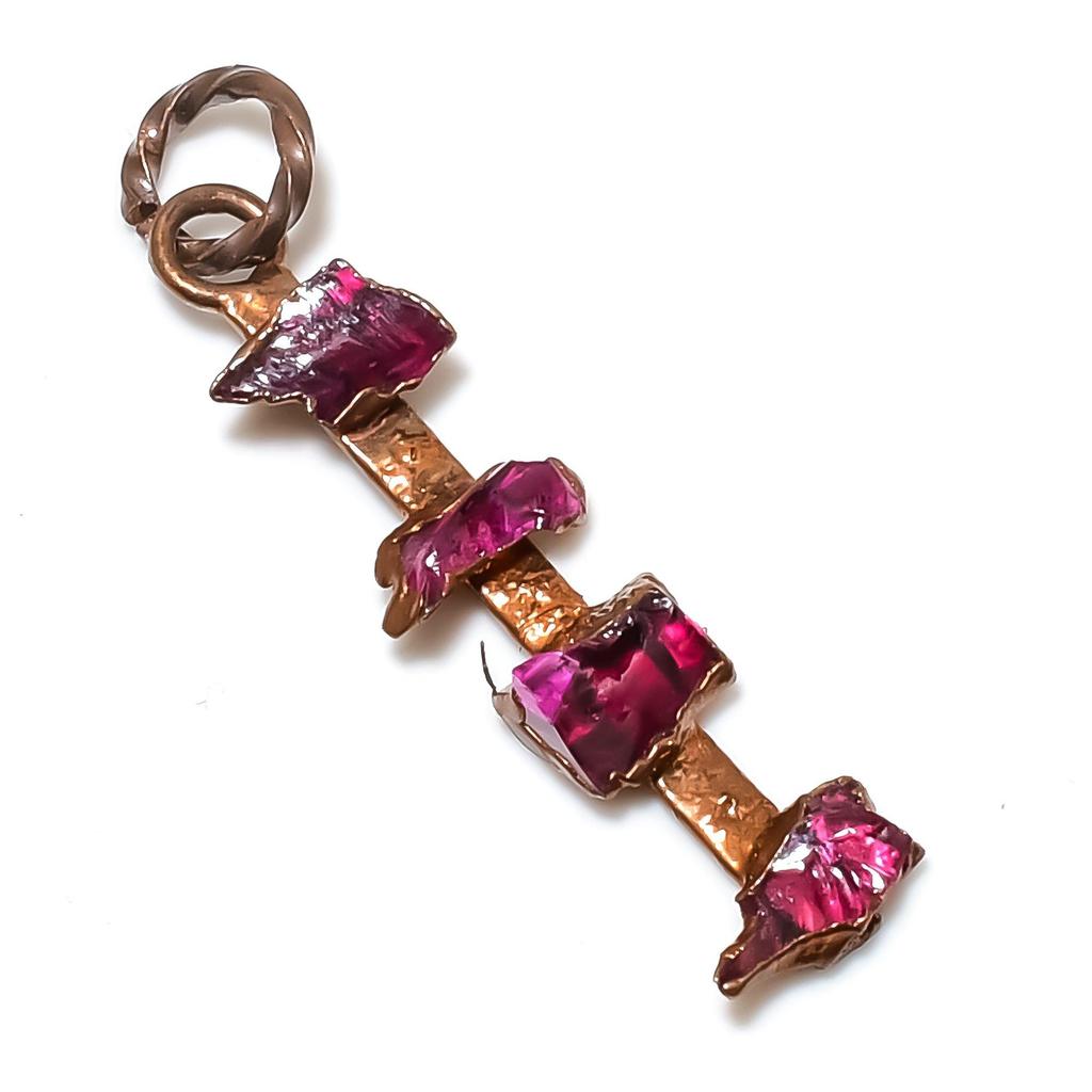 Pink Tourmaline Electroformed Pendant, Handmade Gemstone Pendant Jewelry, Gifts For Wife Brand New Pendant