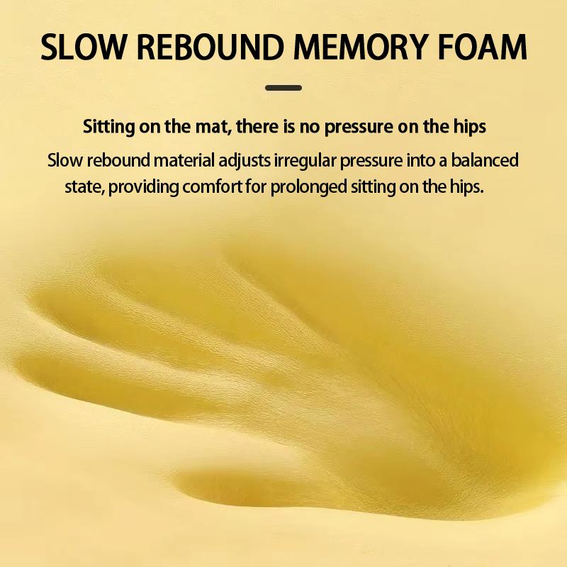 1Pc 40/45cm Thick Ultra Soft Memory Foam Seat Cushion Breathable Office Chair Pad Rebound Waist Support for Comfortable Seating