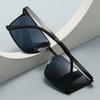 Men's sunglasses, fashionable metal square sunglasses for fishing while driving