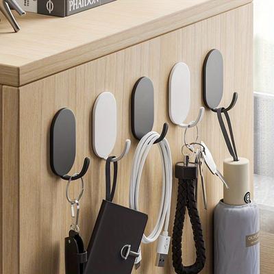 10 Stück Edelstahl Wandhaken zum Aufhängen 33 lbs (max) Schwere Selbstklebehaken Klebehaken für Schlüssel Badezimmer Dusche Außenbereich.