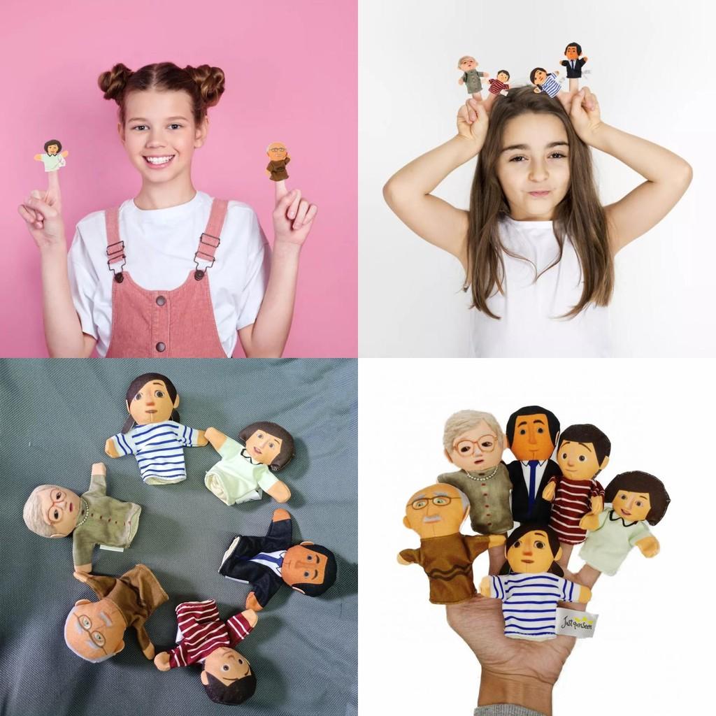 Adorable Family Character Plush Puppets For Interactive Storytelling And Playtime Fun