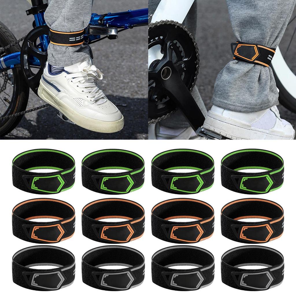 4 Pièces Réfléchissantes Chevillières de Vélo Bande de Maintien Pantalon Bande Sangle Cyclisme Extérieur Joggings Harnais Bracelet