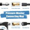 Pressure Washer Swivel Fitting M22-14mm 5000 PSI Brass Quick Connect 360-Degree Rotation for Power Washers
