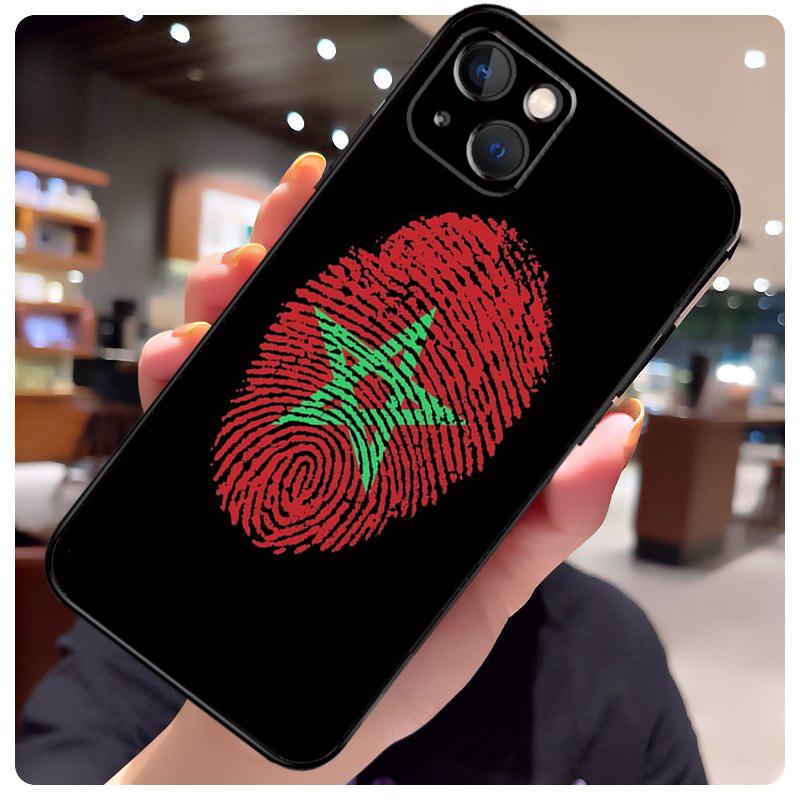 Morocco Flag Coat Of Arms Case For iPhone 16 Pro Max 14 13 12 11 15 17 Pro Max mini 15 16 Plus 16e 17 Air Phone Cover