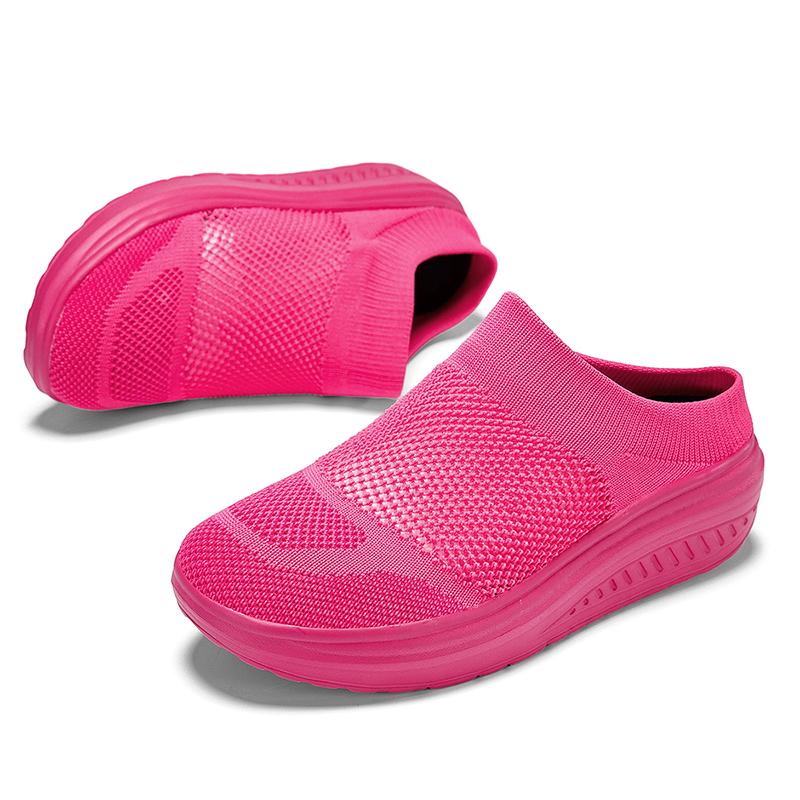 Women Slide Slippers Elevator Mules Sandals Slip on Summer Casual Clogs White Pink Black Purple Lightweight Socks Shoes Plus Size 41 42 43
