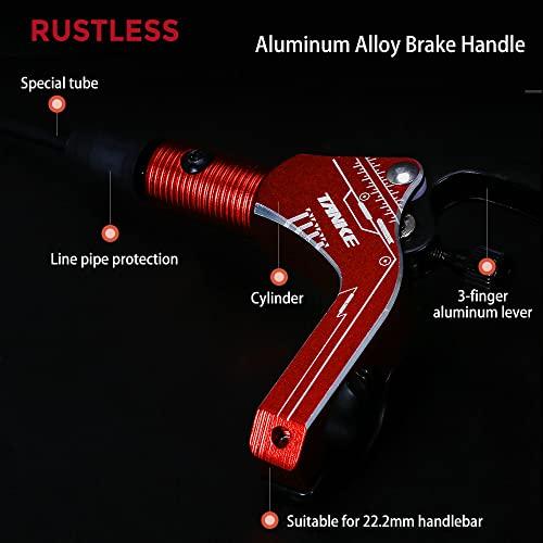 YALIYA Hydraulisches E-Bike Bremsenset mit 160mm Bremsscheiben, Hydraulische Scheibenbremshebel für vorne und hinten für Elektrofahrräder, Fahrräder und Roller