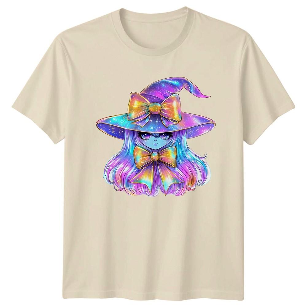 Kawaii Witch Hat Galaxy Magic Unisex Unisexs Unisexs Graphic Tee Shirt