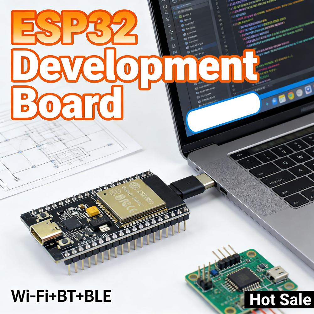 ESP32--32 CP2102 Development Board WiFi Bluetooth-compatible ESP32 Development Board 2412-2484MHz for Smart Home Mobile IoT