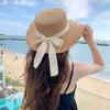 Versatile Women's French Flat-Top Woven Straw Sun Hat for Beach & Travel
