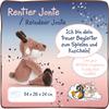 NICI stuffed sitting stuffed Johnt brown animal, animal, reindeer, stylish, interior, winter, classic, 54cm,