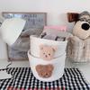 1 PC Cute Woven Rope Storage Basket with Plush Bear Design - Multi Purpose Desktop Storage Box, Modern Style, Rack Basket