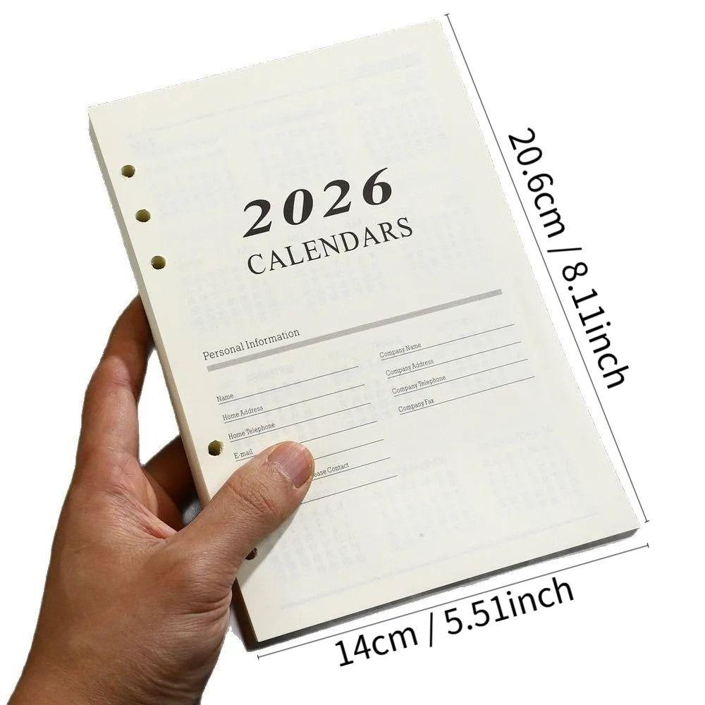 Loose Leaf Binder Inner Page Daily Planner 365 Day Notepad New A5 Notebook