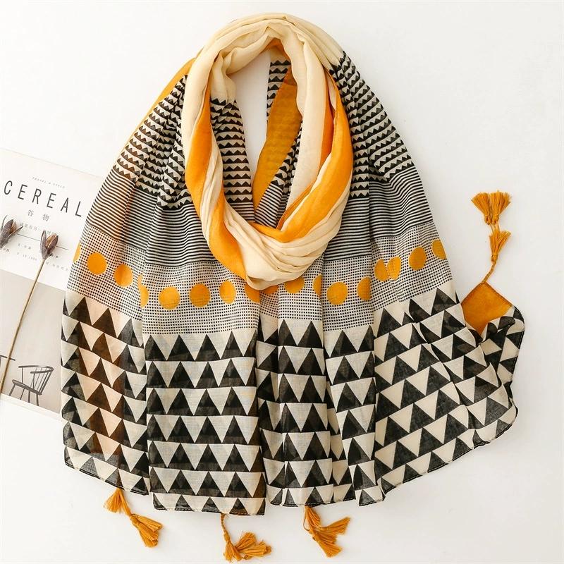 Bohemian Ethnic Style Sunscreen Scarf Beach Shawls Arabian Scarf Middle East Dubai Turkey Palestinian Hijab Scarves