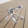 Folding Grapnel Anchor Heavy-Duty Hardware Sturdy for Boaters