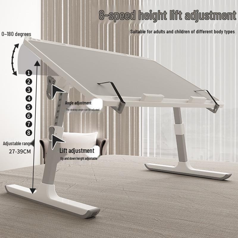 Foldable Adjustable Bedside & Laptop Desk for Dorm Study