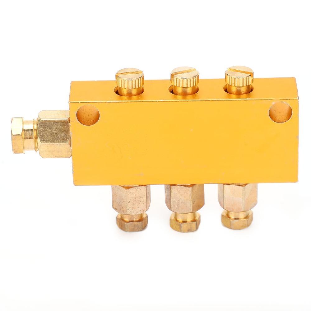 6Mm Inlet Oil Distributor Brass Material Divider Valve Piston Distributor  Industrial Machinery