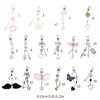 Heart Star Beaded Keychain Pendant Cute Decoration Pendant Keyring Charm