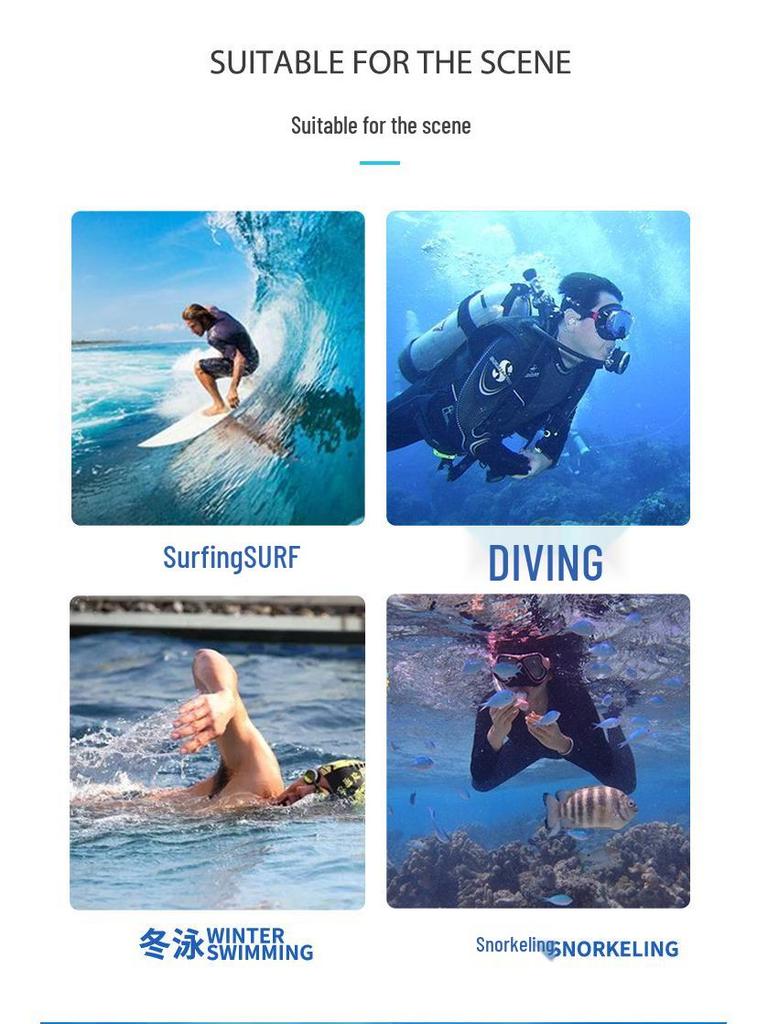 Unisex Anti-Slip Snorkeling and Diving Gloves - Wear-Resistant, Anti-Sting, Cold Protection, Warmth, Ideal for Swimming, Fishing, and Jellyfish Safety