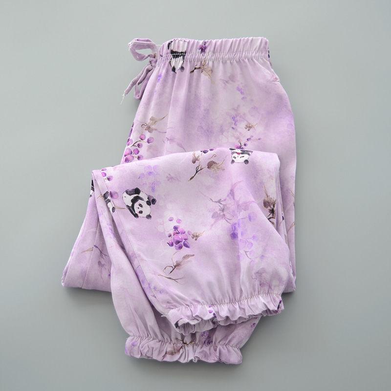 

Літні бавовняно-шовкові штани-ліхтарики для дівчаток, дитячі легкі та дихаючі штани для захисту від комарів, дитячі кондиціонерні штани для сну 160