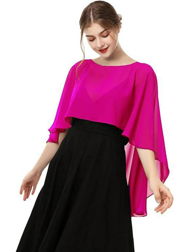 Women's Chiffon Shawl: Evening Dress Cover-Up, Wedding Cardigan, or Sun Protection Accessory