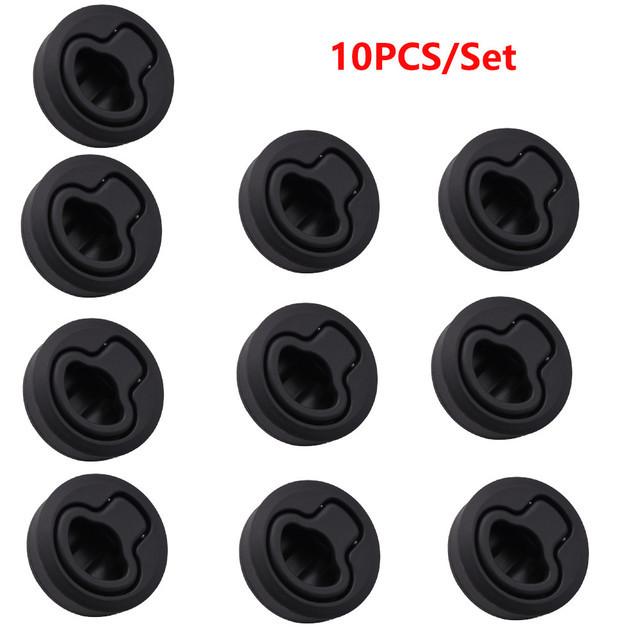 2/4/10Pcs Black Round Flush Pull Slam Latch for RV Boat Marine Deck Hatch Door Replacement for RV Boat Marine Deck Hatch Locker
