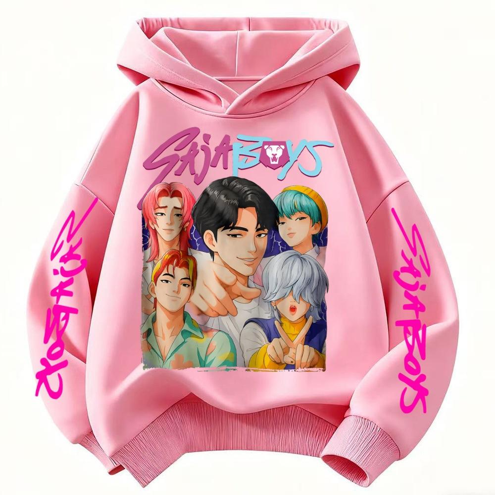 

Худи Охотников на Демонов Детские Мультяшные K-Pop Huntrix Girl Толстовка Детская Руми Саджа Мальчики Зои Топы Мальчики Девочки Пуловер Sudadera 100 коричневый