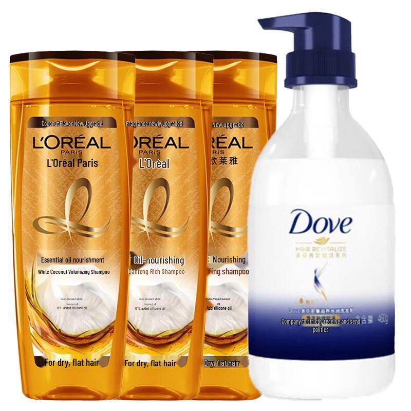 Dove Nourishing Body Wash & L Oreal Hair Shampoo Set